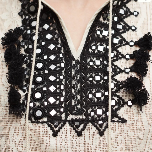 Anthropologie VINEET BAHL Ivory Iona Boho Lace Top - size XS - Picture 4 of 7